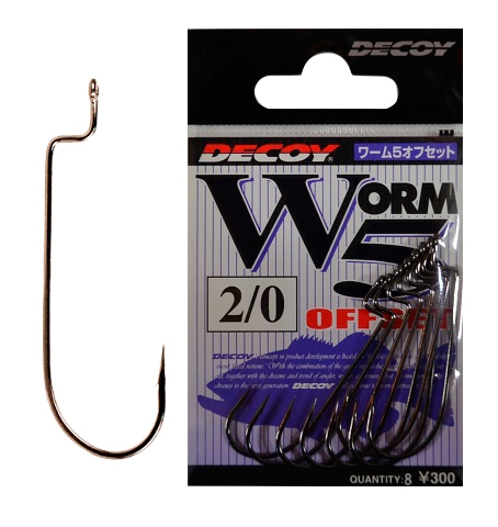 Decoy Worm 5 Offset size # 2/0 pz. 8 - Clicca l'immagine per chiudere